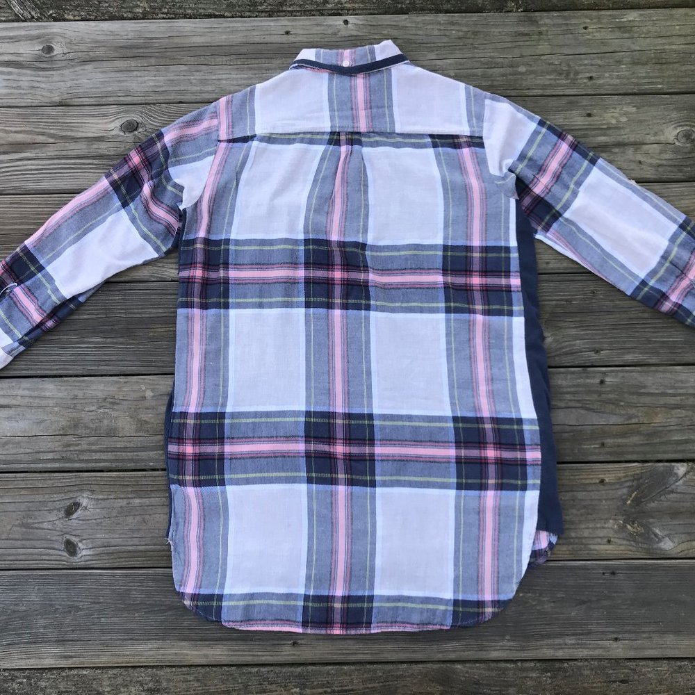 DKNY Women Button Front Shirt Dress Plaid Top - Picture 7 of 8